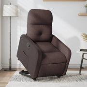Poltrona Alzapersona Reclinabile Marrone Scuro in Tessuto 3206800