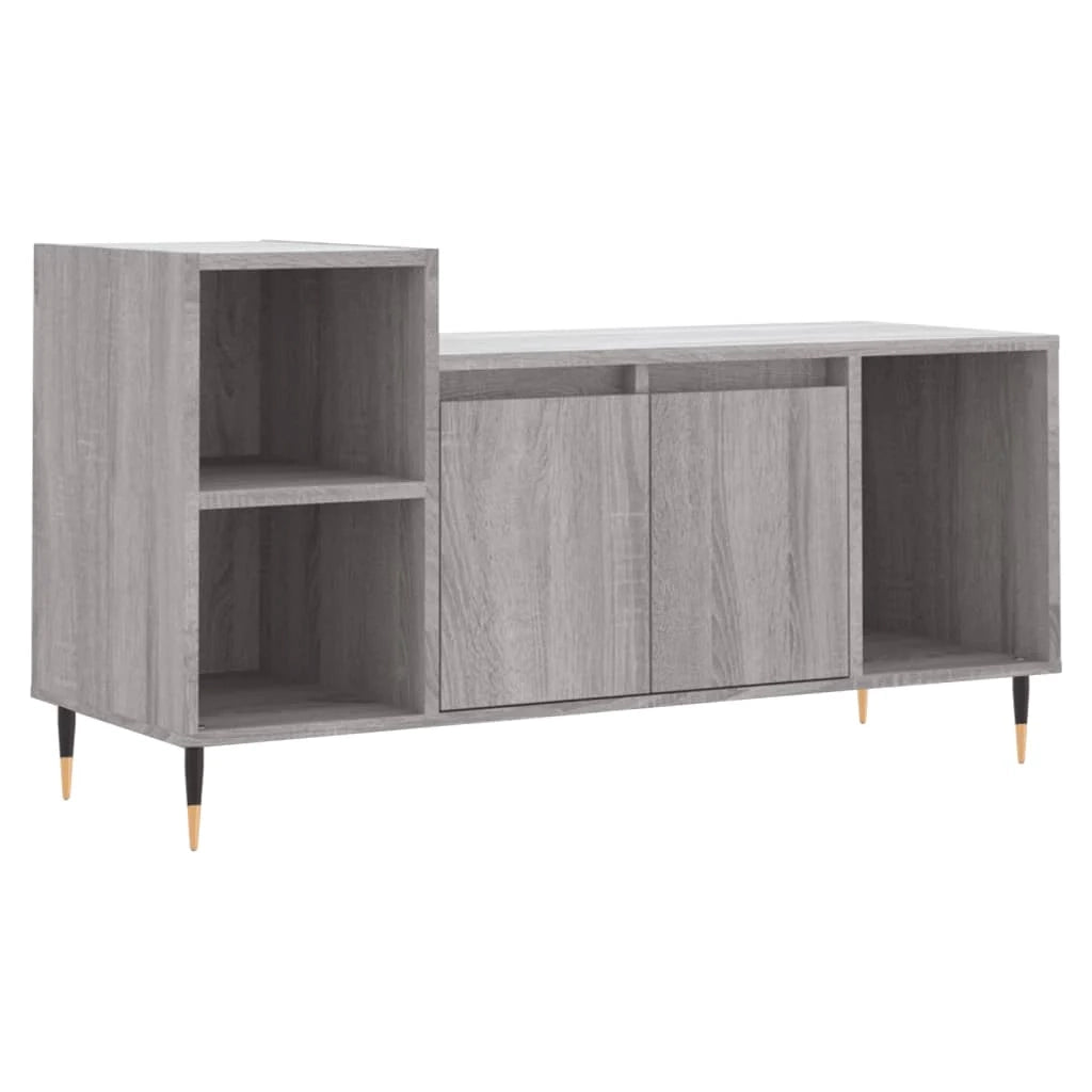 Mobile TV multimediale mensola TV credenza TV sala da pranzo soggiorno camera da letto Sonoma 100 x 35 x 55 cm legno ingegnerizzato grigio 02_0028339