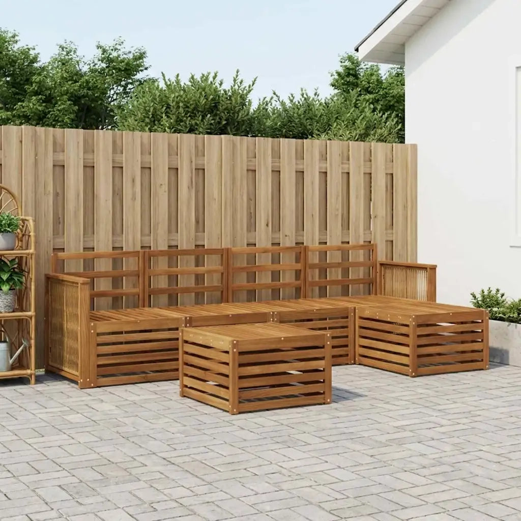 Set di divani da esterno 6 pcs Naturale