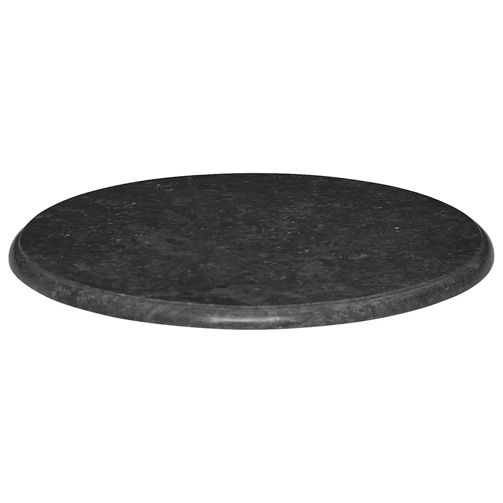 Piano per Tavolo Nero Ø60x2,5 cm in Marmo 149196