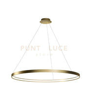 ANELLO LAMPADARIO A SOSPENSIONE ORO SPAZZOLATO DIAM.109cm 3000K 4258LM 65W DIMMERABILE