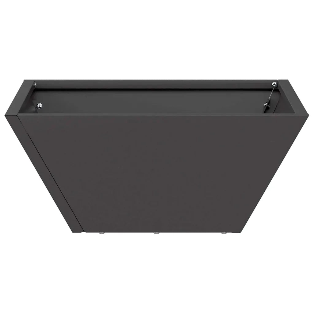 Vaso da giardino 5 pcs Nero 35 x 35 x 15 cm 873797