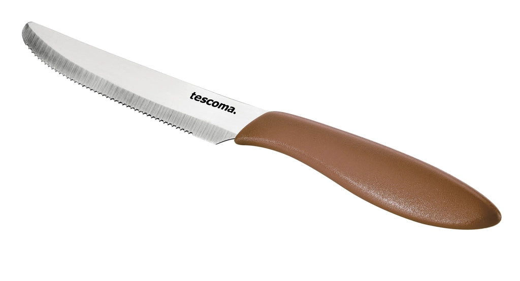 COLTELLO TAVOLA 'PRESTO' Lunghezza totale 23 cm -  lama 12 cm  - Marrone 6 pezzi - TESCOMA
