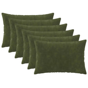 Federa 6 pcs HEERLEN Verde 30 x 50 cm Fleece in microfibra 907812