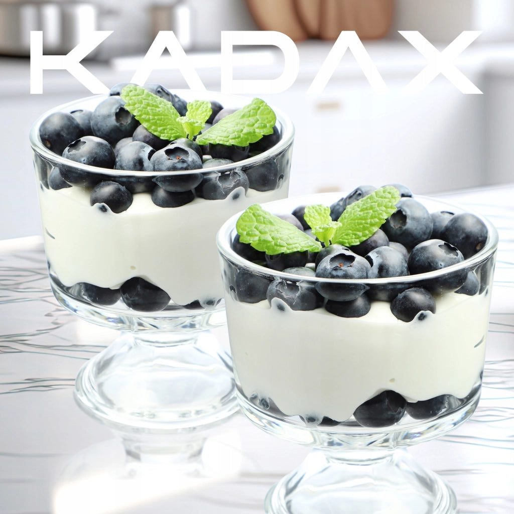 Coppetta per gelato KADAX da 290 ml, contenitore in vetro per dessert cremosi.