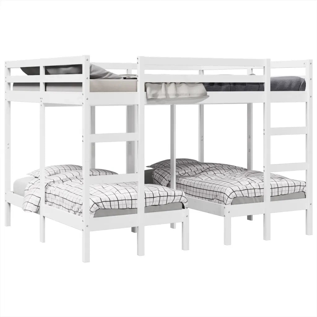 Giroletto Castello Triplo Bianco 160x200/80x160cm Massello Pino
