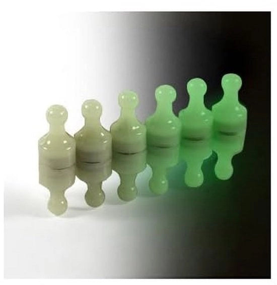 Magnetico luminoso a forma di sfera per frigorifero, ufficio, lavagna, bacheca, 12 mm x 21 mm altezza - confezione da 12