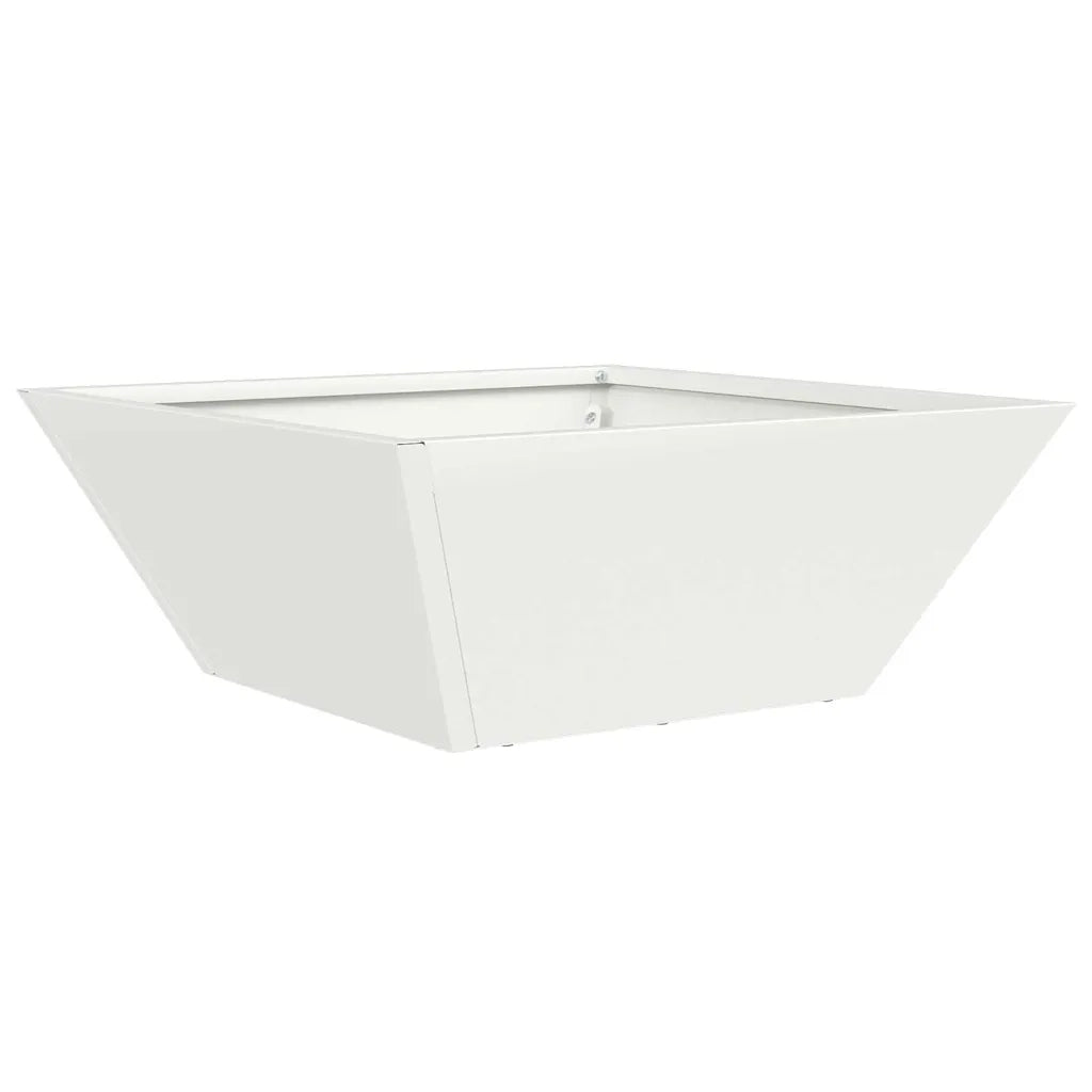 Vaso da giardino 5 pz-Set di 5 Fioriera da Esterno-Contenitore per Piante Bianco 40 x 40 x 15 cm