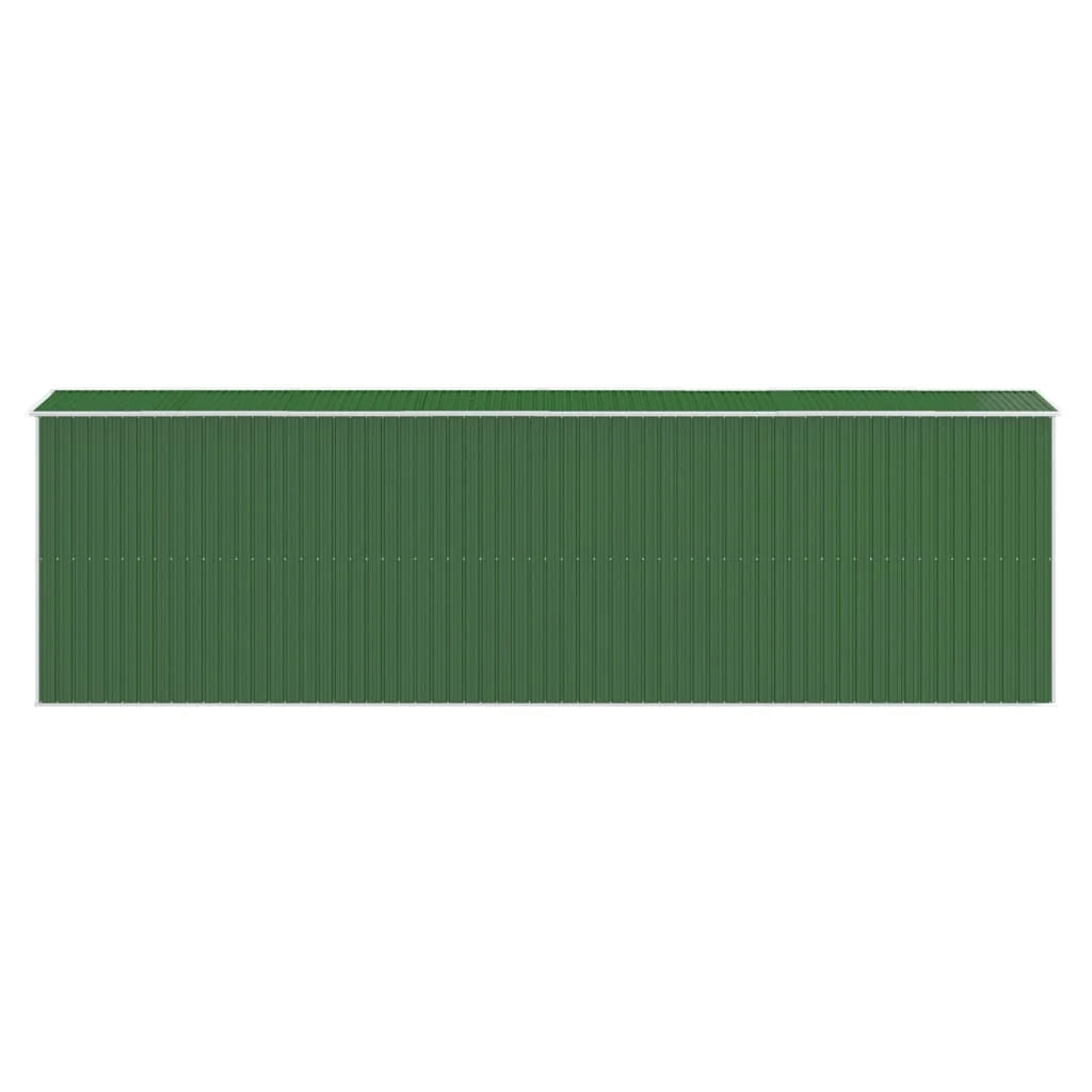Casetta da giardino cabina ripostiglio casetta da esterno robusta casetta per attrezzi 192 x 606 x 223 cm acciaio zincato verde 02_0022366