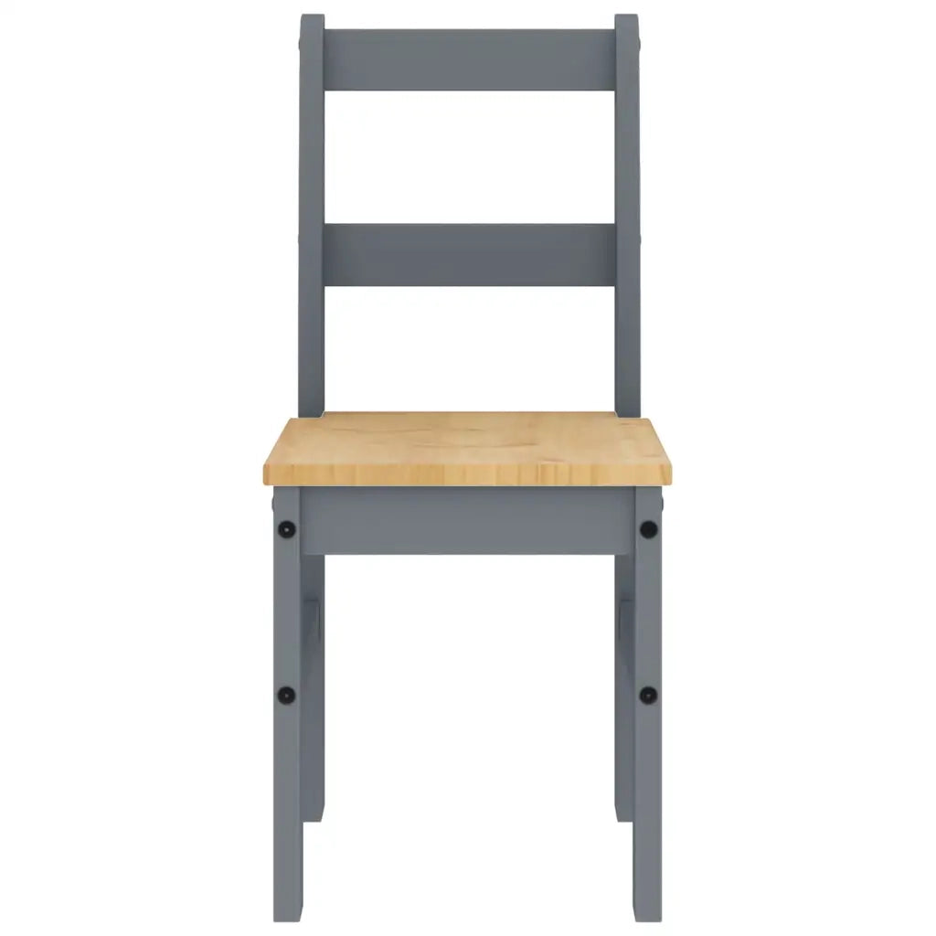 Set da Pranzo 4 pz PANAMA Grigio in Legno Massello di Pino 3345177