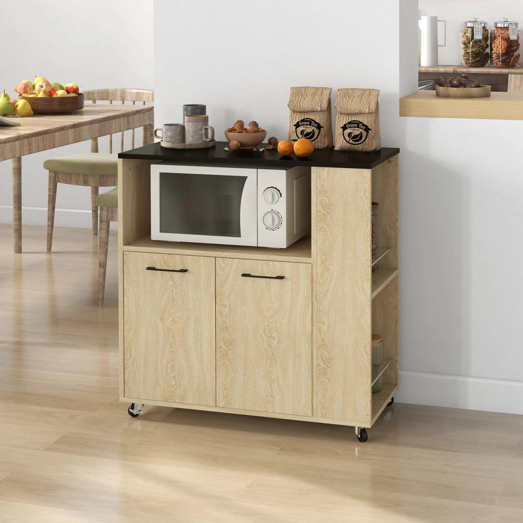 Carrello da cucina con ripiani e ruote ¨C zephmum ¨C 75x40x80.5 cm