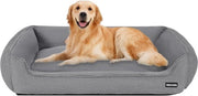 Cuscino per cani, divano per cani, guanciale per cani, dimensioni: 110 x 86 x 26 cm, colore: grigio chiaro, lavabile e rimovibile