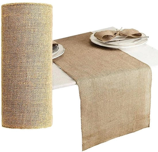 Tela da juta per decorazione 30cm x 5m per matrimoni, feste e arredamento con tessuto ecologico e biodegradabile