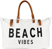 Borsa da spiaggia con maniglia in pelle, grande borsa da spiaggia per donne, impermeabile e resistente al sabbia.