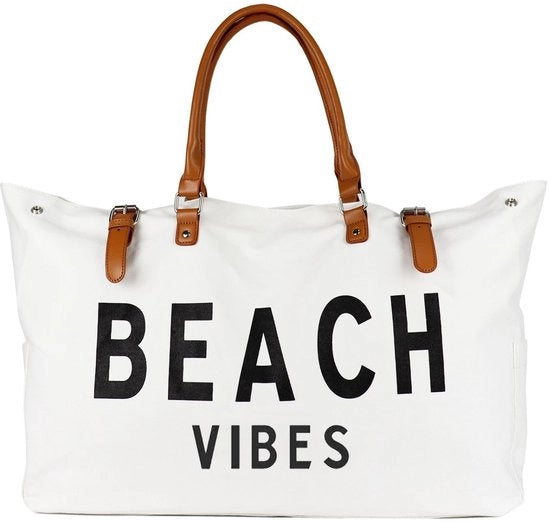 Borsa da spiaggia con maniglia in pelle, grande borsa da spiaggia per donne, impermeabile e resistente al sabbia.