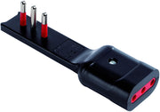 Rosi ADATTATORE ULTRA PIATTO 10Ah  2P+T - Presa 10 Ah  Col. Nero
