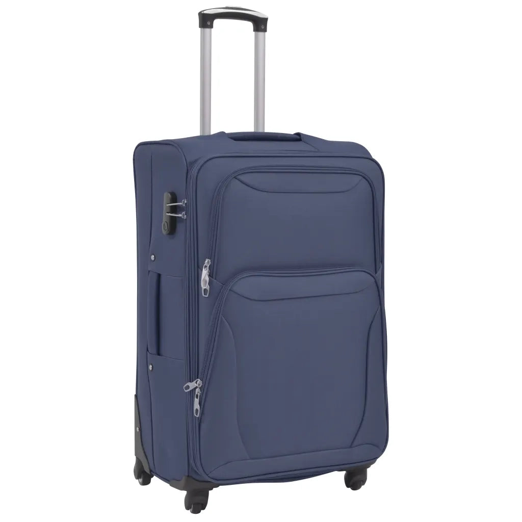 3 pz Set di Valigie Trolley Morbide Blu Marino CFW9943578