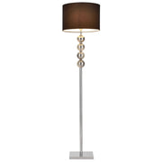 Lampada da terra in metallo lucido con piede in tessuto cromato 155 cm nero 03_0002448