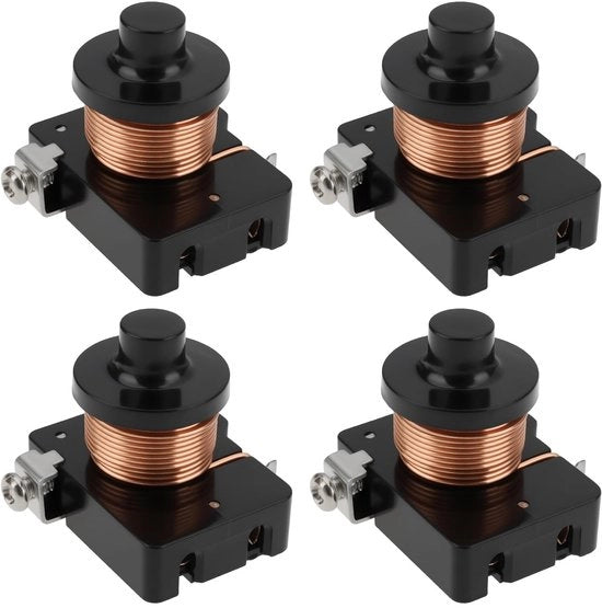 Relè di Avvio 4-Pack - Adatto per 1/3 HP Compresse - Sostituzione Diretta - Cassetta Nera - Conduttività Affidabile - Relè di Compressore