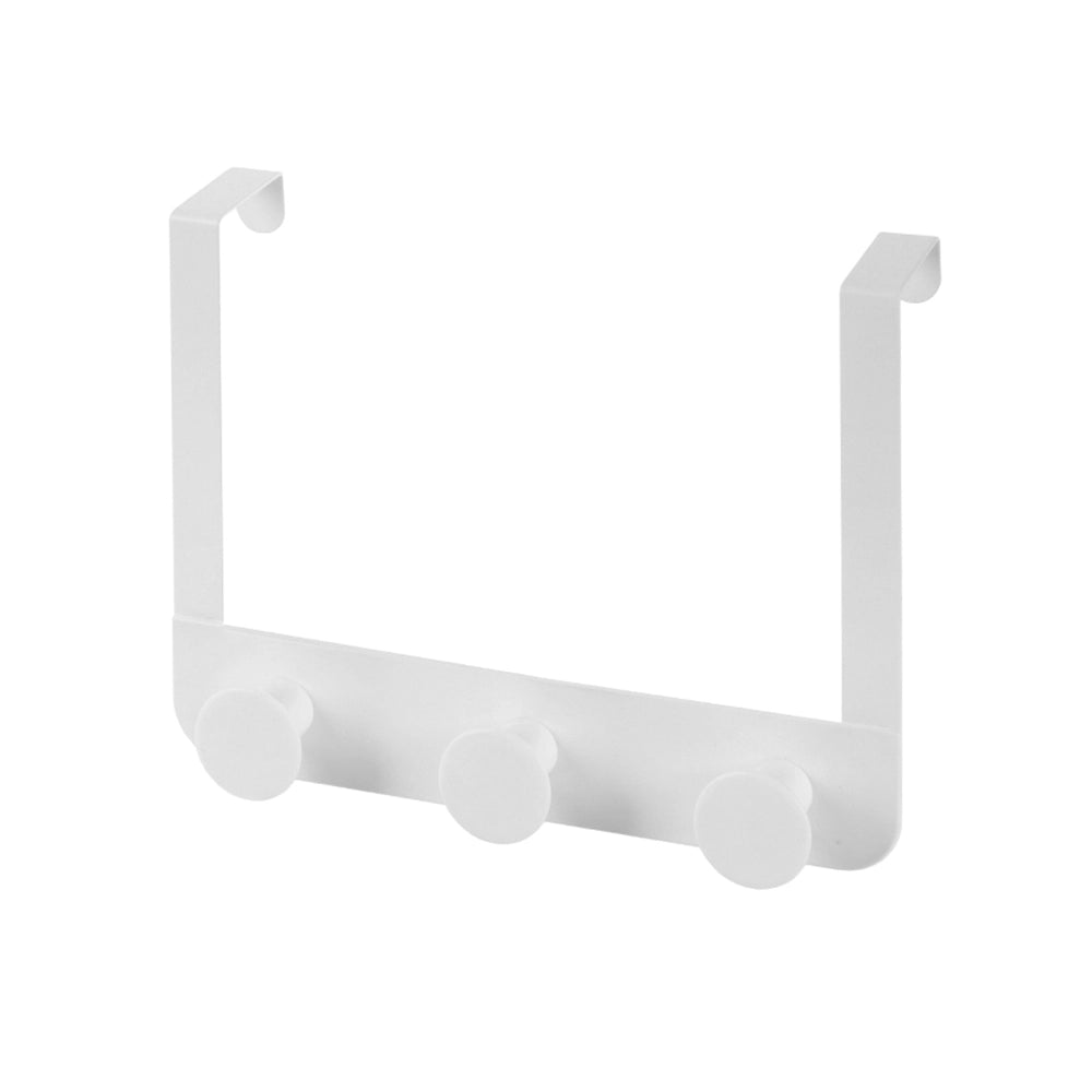 Gancio bagno triplo in acciaio e plastica bianco tondo Fiore
