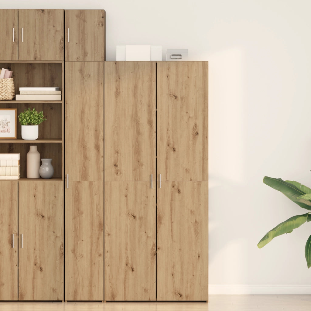 Buffet Highboard Quercia Artigianale 40x42.5x185 cm Legno Ingegnerizzato