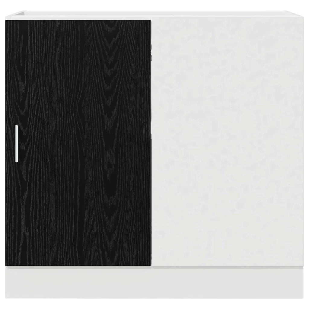 Mobile Base d'Angolo per Cucina Rovere nero 86 x 46 x 81,5 cm 876721