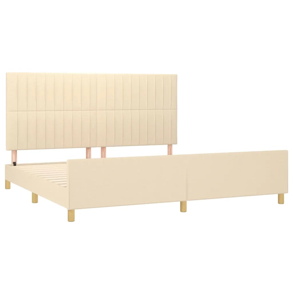 Giroletto senza Materasso Crema 200x200 cm in Tessuto