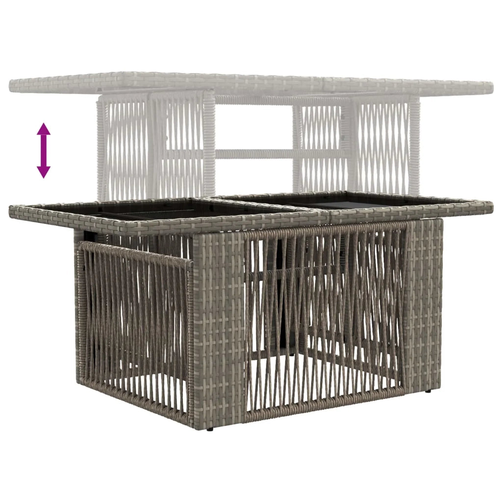 Set Divano da Giardino 9 pz Grigio e Grigio Scuro polyrattan 3436988