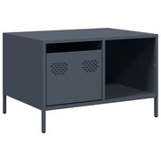 Tavolino da salotto | Tavolino da caff¨¨ | Tavolino da Soggiorno Antracite 68,5x50x43,5 cm in Acciaio Laminato a Freddo