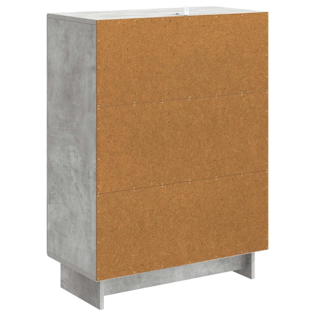 Credenza Grigio Cemento 66 x 34,5 x 90 cm Legno ingegnerizzato