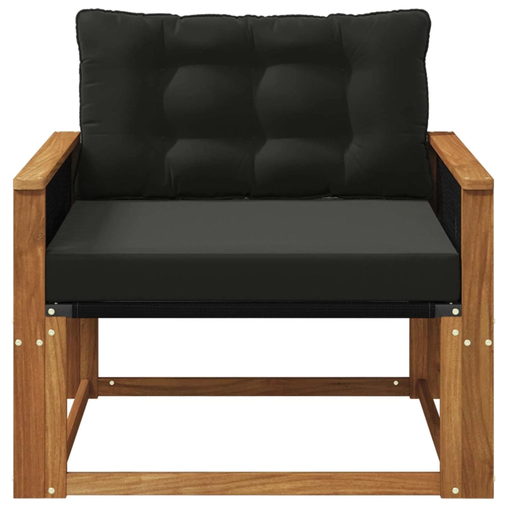 Set di divani da esterno-Sofa da giardino Legno di Acacia Massello e Textilene 176282