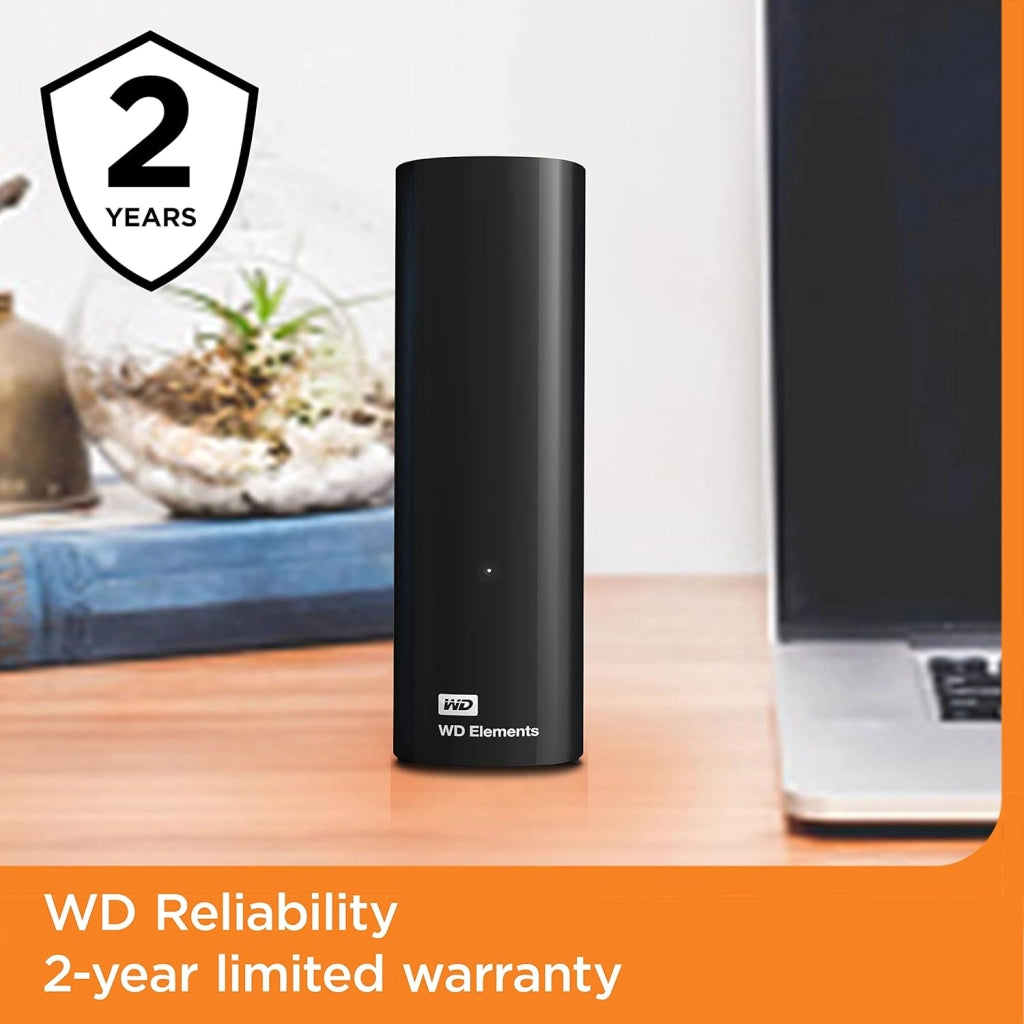 22 TB Elements Hard Disk Esterno per Desktop, USB 3.1 Gen 1, Ideale per espandere facilmente lo spazio di archiviazione e conservare foto, musica, video e file importanti, Nero