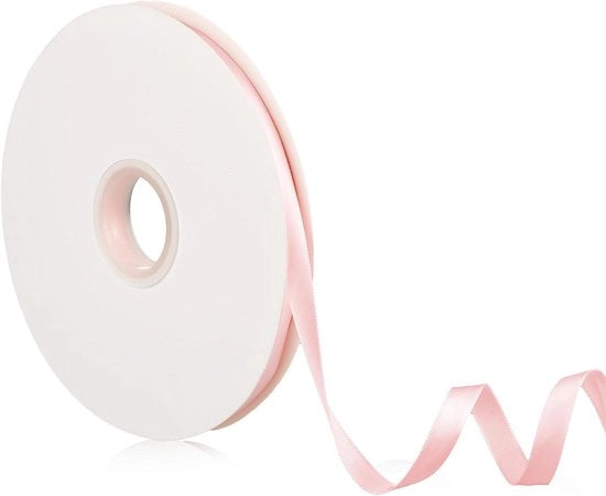 Seta artificiale - Rosa - 915 m - 1 cm - Poliestere - Sete decorative - Imballo regalo - Imballo bouquet - Maglia a maglia - Decorazione di matrimonio - Fai da te
