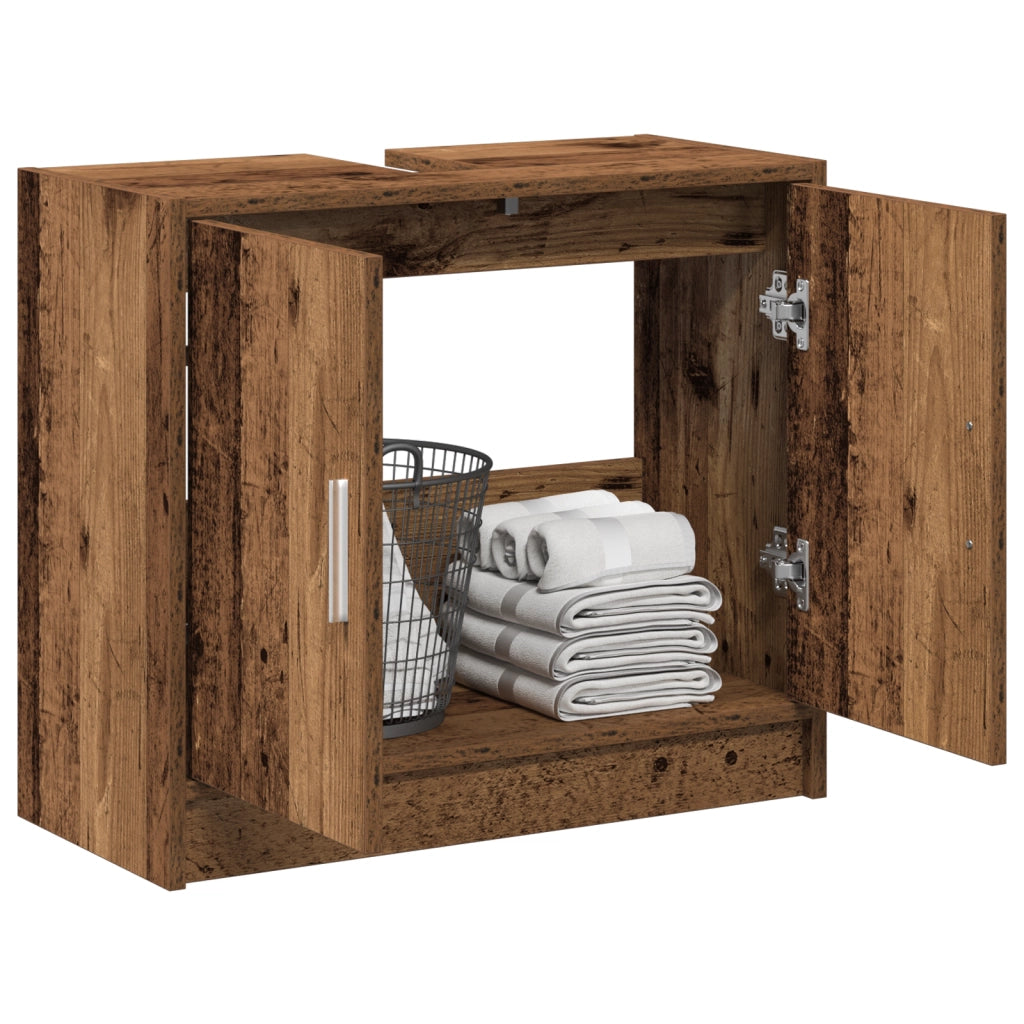 Mobile per Lavabo Legno Invecchiato 63x29x55 cm Legno Ingegnerizzato