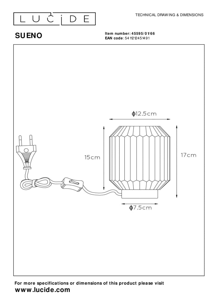 Lampada da tavolo in vetro rosa oro E14 Sueno Lucide