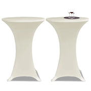Coperture Verticali per Tavolo 4 pz ?60 cm Crema Elastico CFW2096735