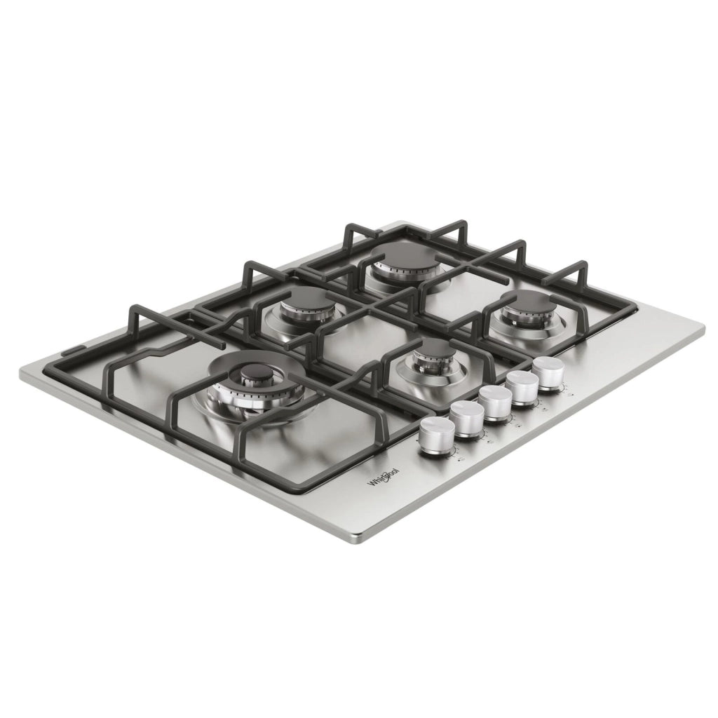 Whirlpool KGML 761 IX Acciaio inox Da incasso 75 cm Gas 5 Fornello(i)