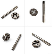 Set per Tappi e Viti 0,305-32 - Acciaio Alta Velocità - 3 Ghiere - Taper a Vite - Attrezzo Manuale - Materiale Sostenibile - Set per Tagliare Viti