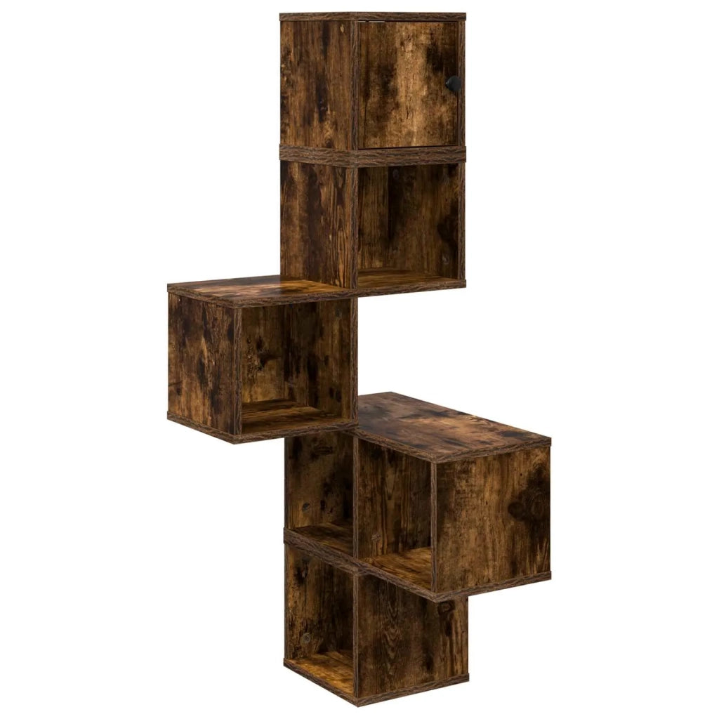 Mensola Angolare da Parete Rovere Fumo 48 x 48 x 120 cm 8012232