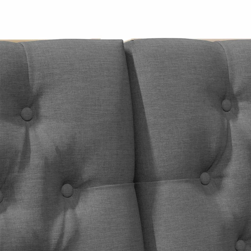 Testiera imbottita Grigio scuro 200 cm Pino massello 879320