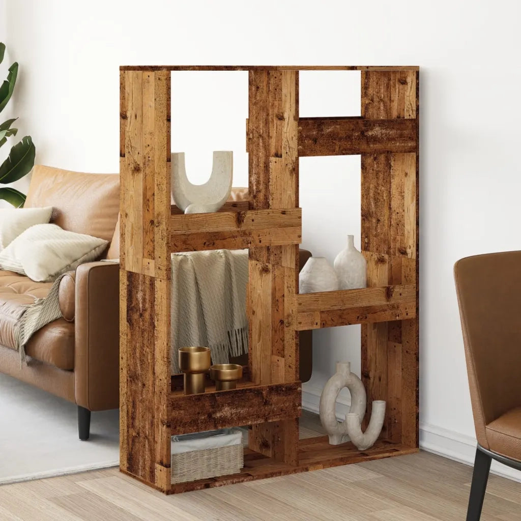 vidaXL Divisorio Legno Antico 100x33x135 cm in Truciolato