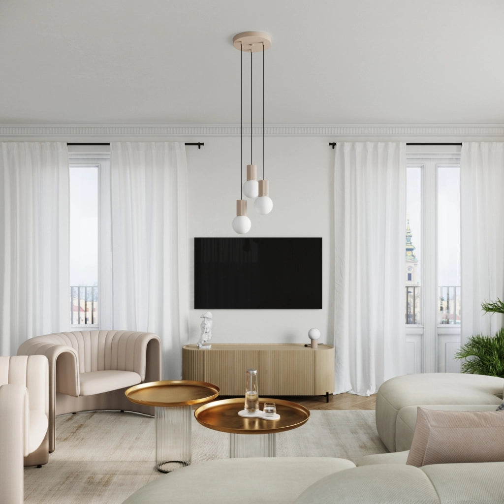 Lampada da tavolo SFERA Pure Lume taupe sfera vetro G9