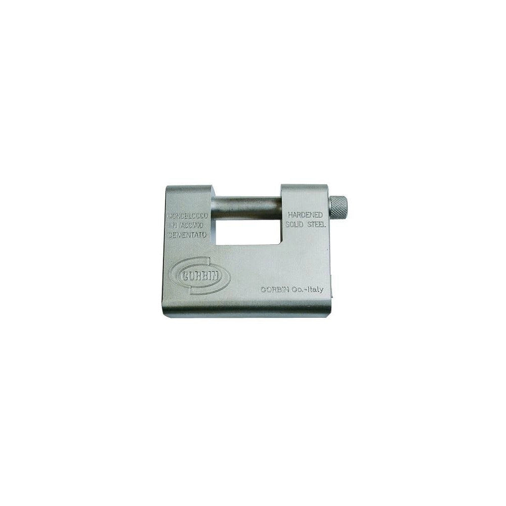 Trade Shop - Lucchetto Grizzly In Acciaio Cementato Antitrapano Con Chiave Dom Corbin -