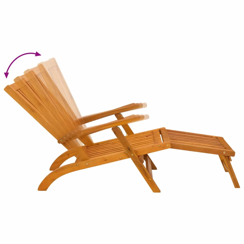 Lettino prendisole reclinabile e pieghevole 2 pcs Naturale