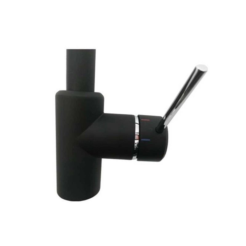 MISCELATORE MONOCOMANDO LAVELLO CON DOCCIA ESTRAIBILE LINEA PIN- Nero Opaco- ARGO- pezzi 1