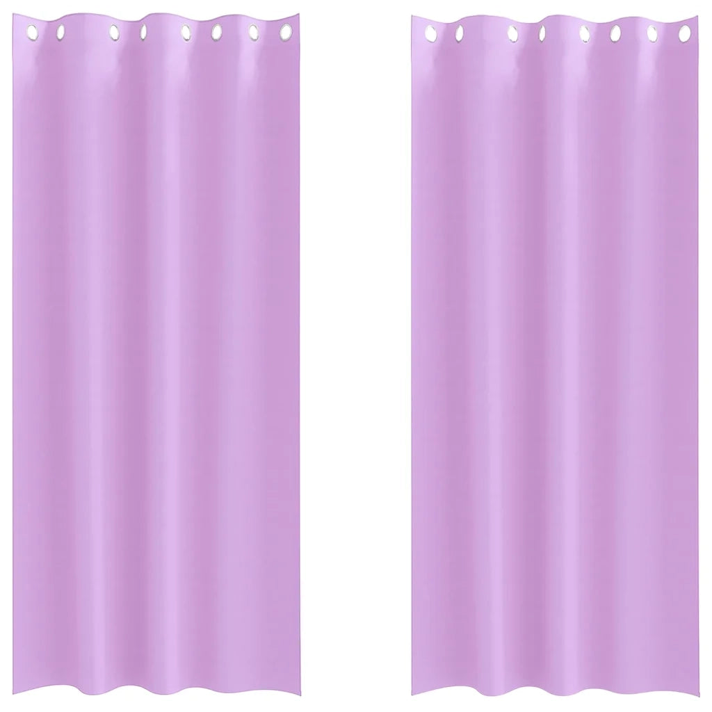 vidaXL Tende con tende 2 pcs Viola Poliestere