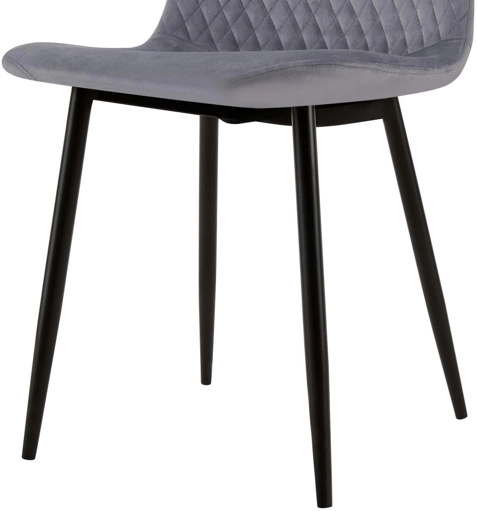 Set di 4 sedie Giverny grigio,Velluto