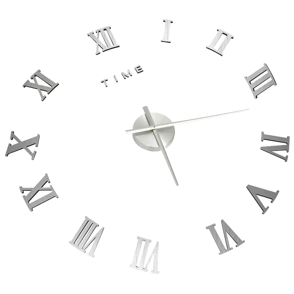 Orologio da Parete 3D Design Moderno Argento 100 cm XXL CFW2055579