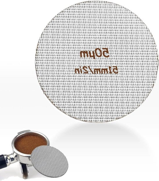 Piastra di schermo da 51mm - 50μm di precisione - Acciaio inossidabile - Mandrino portafiltro per espresso.
