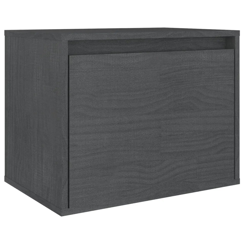 Mobili Porta TV 4 pz Grigi in Legno Massello di Pino 3100251